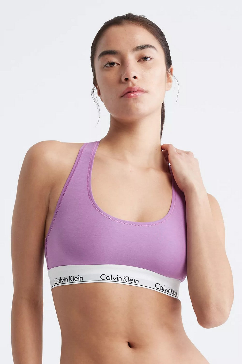 Бра-топ с брендированной резинкой 107397049 lilac