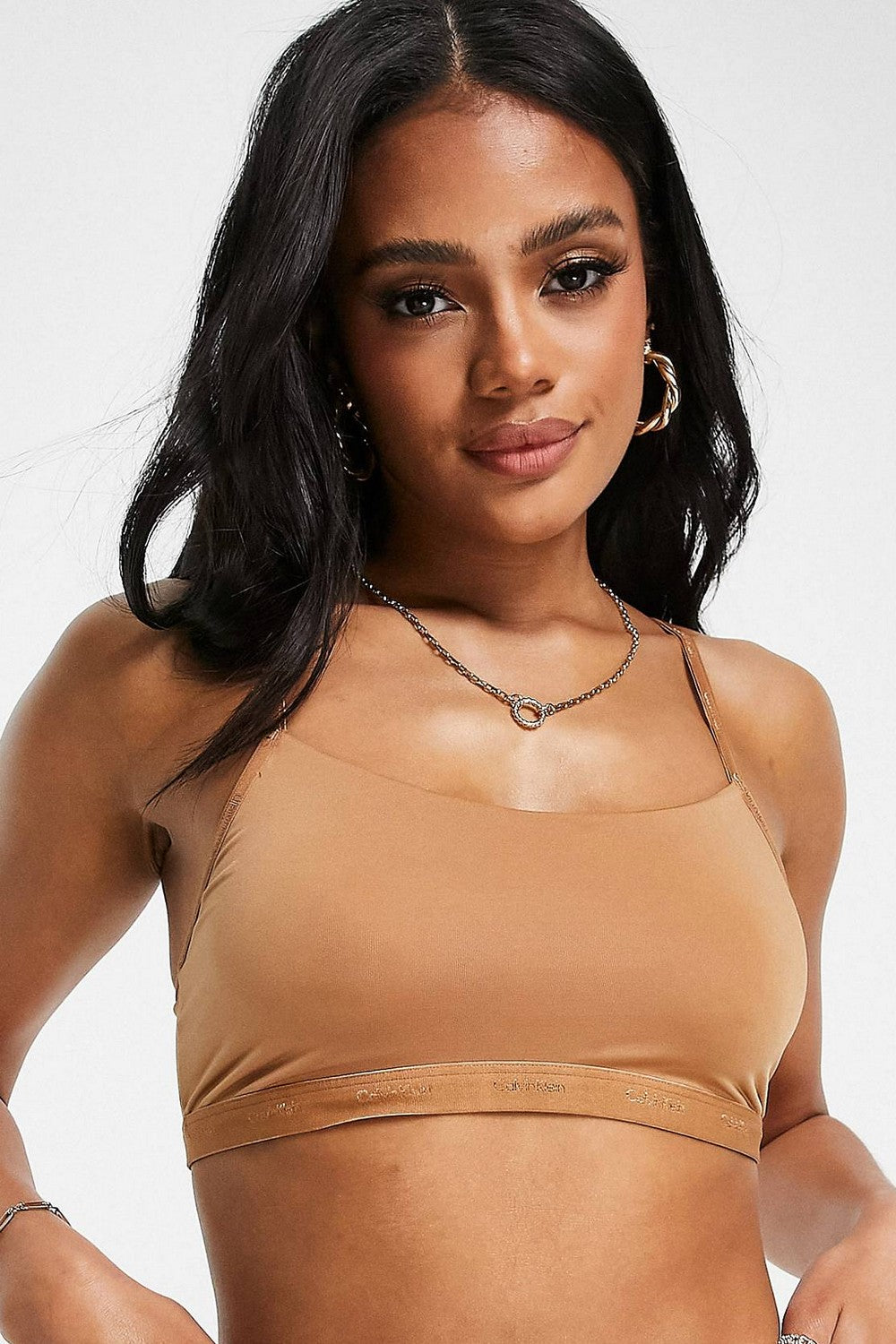 Бра-топ на тонких бретелях 171154048 brown