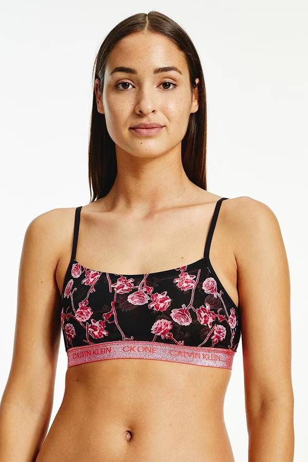 Бра-топ с цветочным принтом 302244699 black