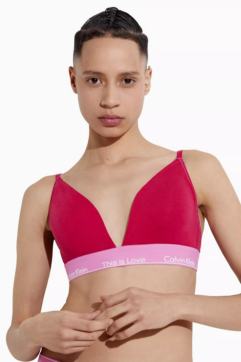 Хлопковый бралет с логотипом 514700110 pink