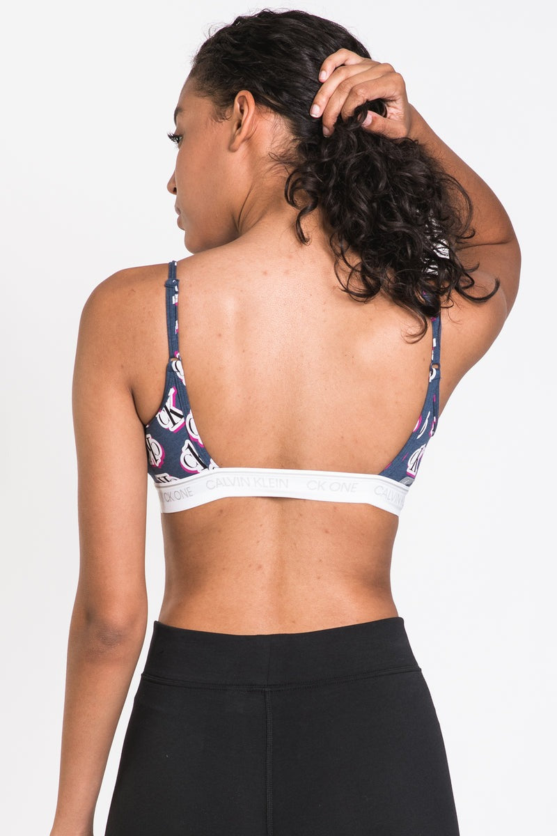 Хлопковый бра-топ с принтом 589908675 blue