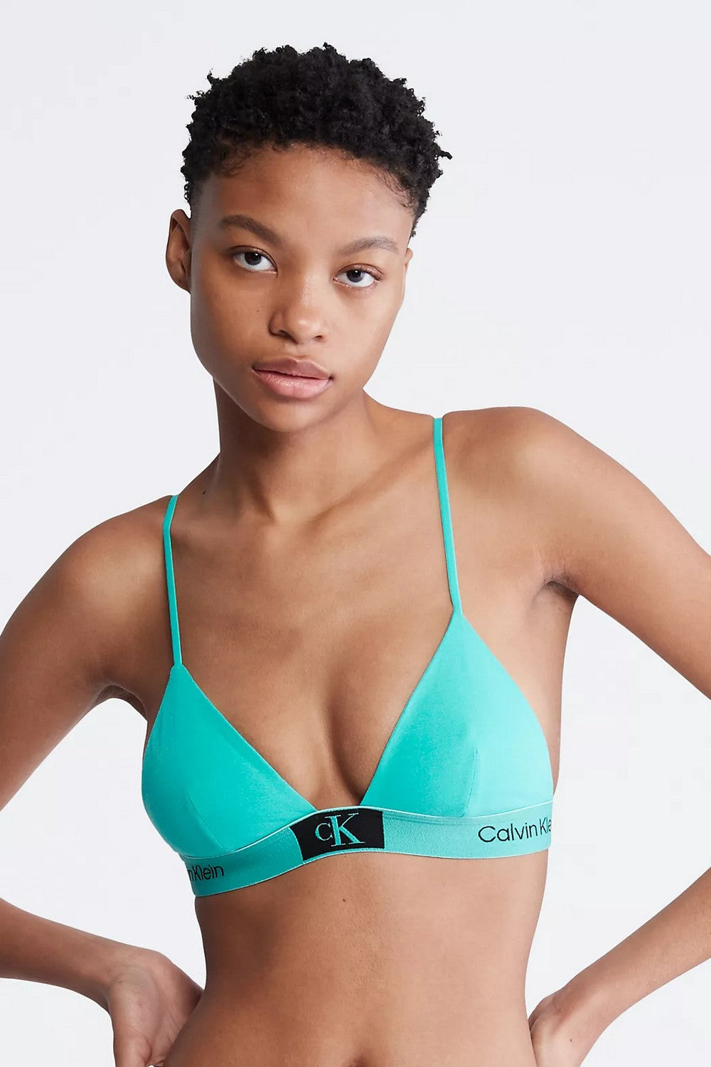 Хлопковый бралет с логотипом 621702306 green