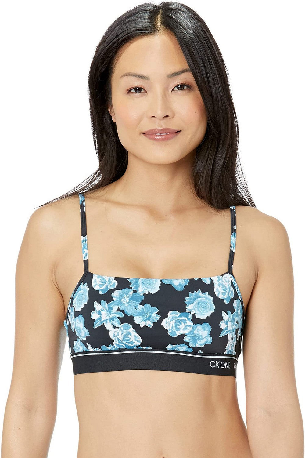 Бра-топ с цветочным принтом 934696304 black