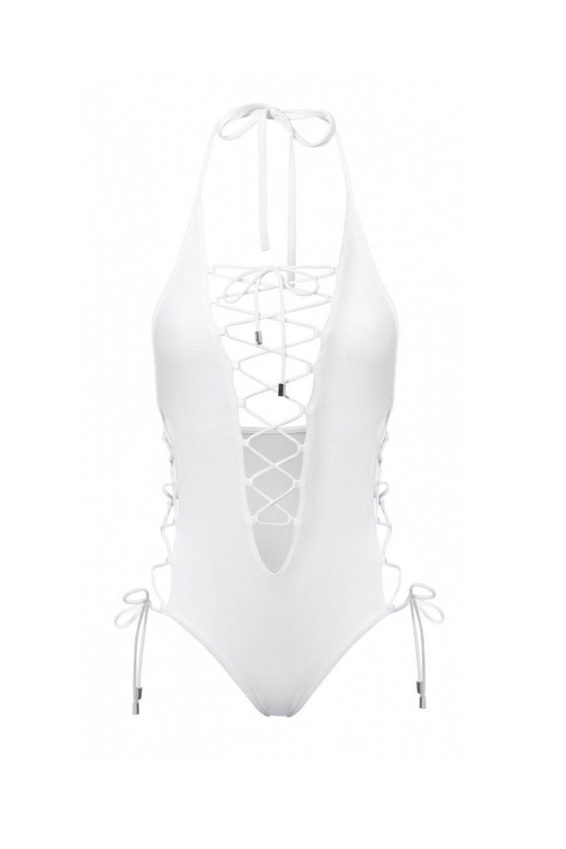 Купальник майо со шнуровкой Borneo white