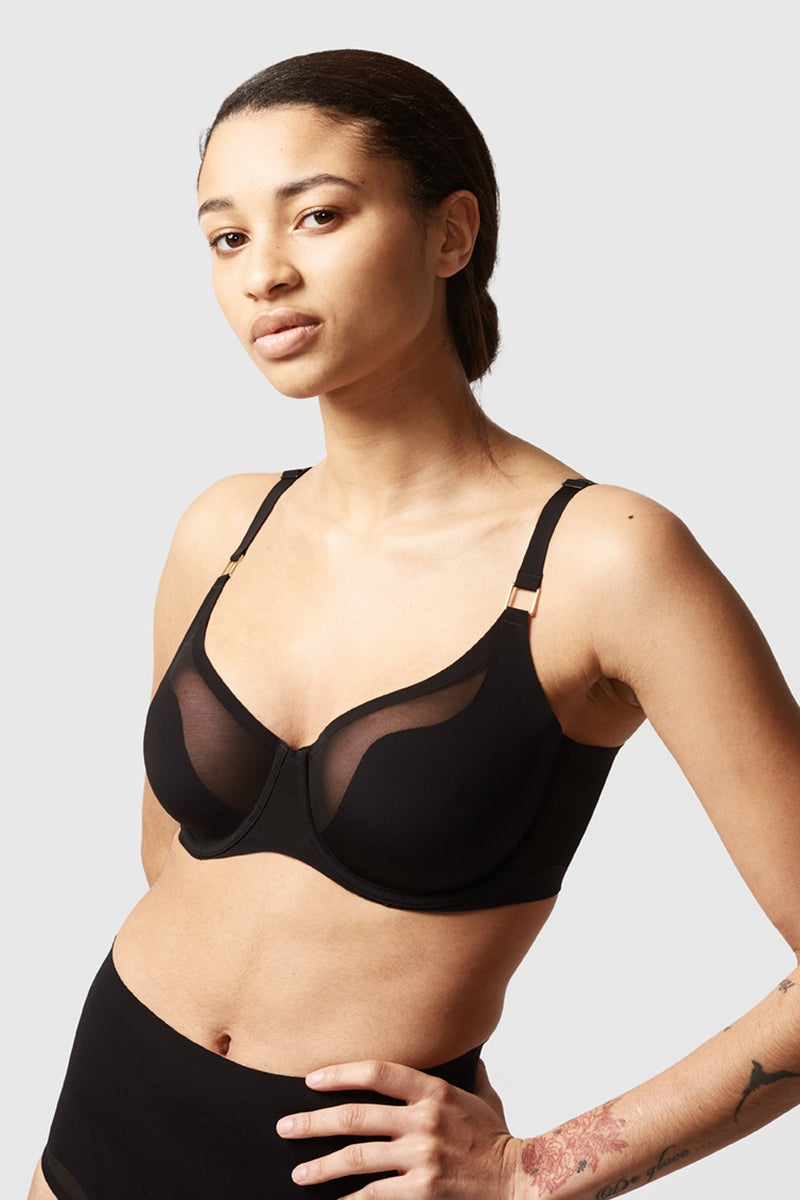 Бюстгальтер с мягкими чашками 10M1 Pure light black