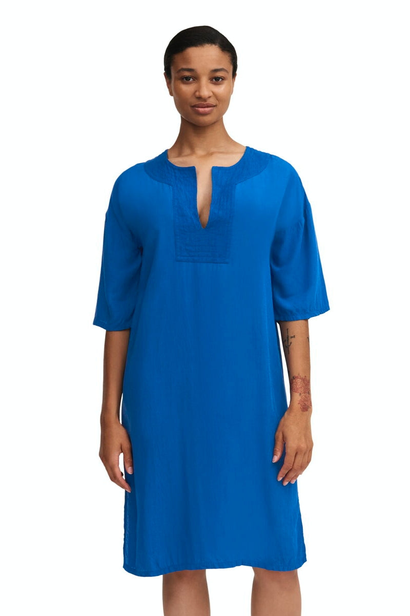 Пляжная туника из вискозы 10R6 deep blue