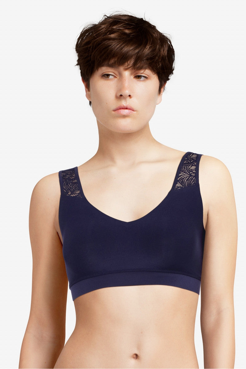 Бра-топ с плотной чашкой 11G1 Soft stretch saphir