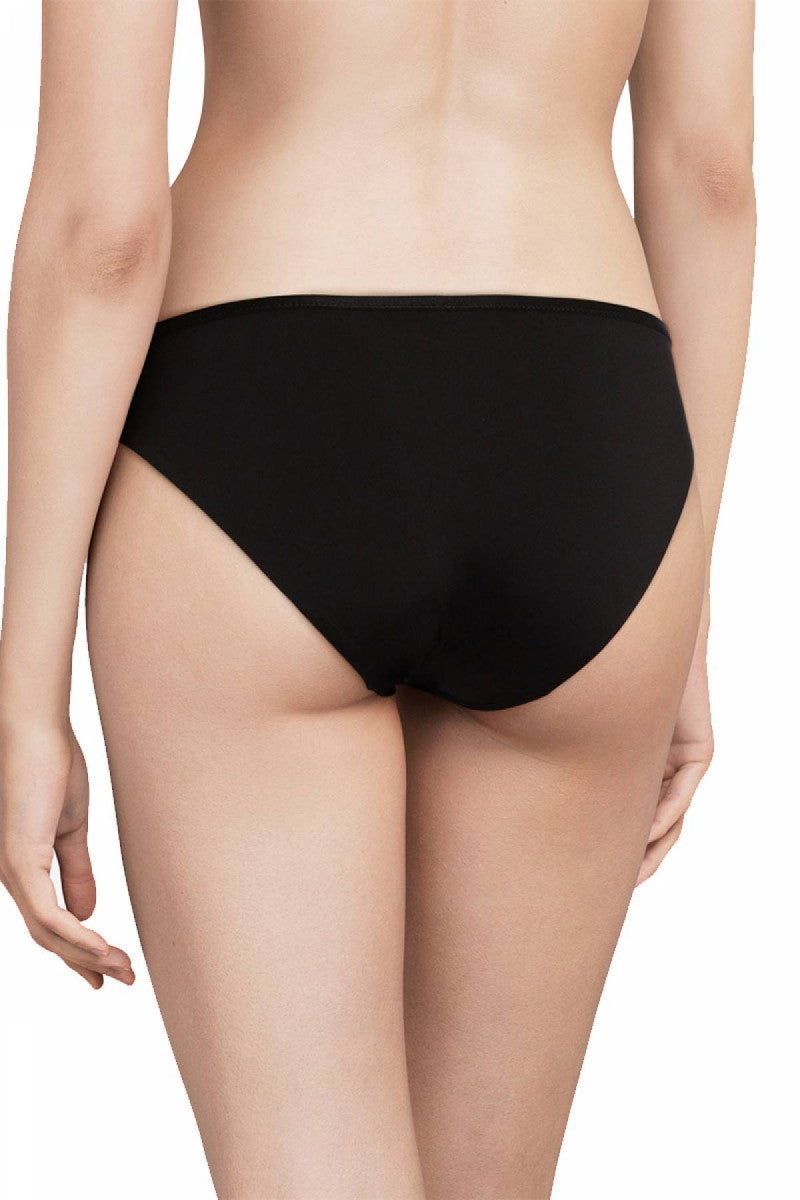 Трусики слип с кружевом 12A3 Shadow nude/black