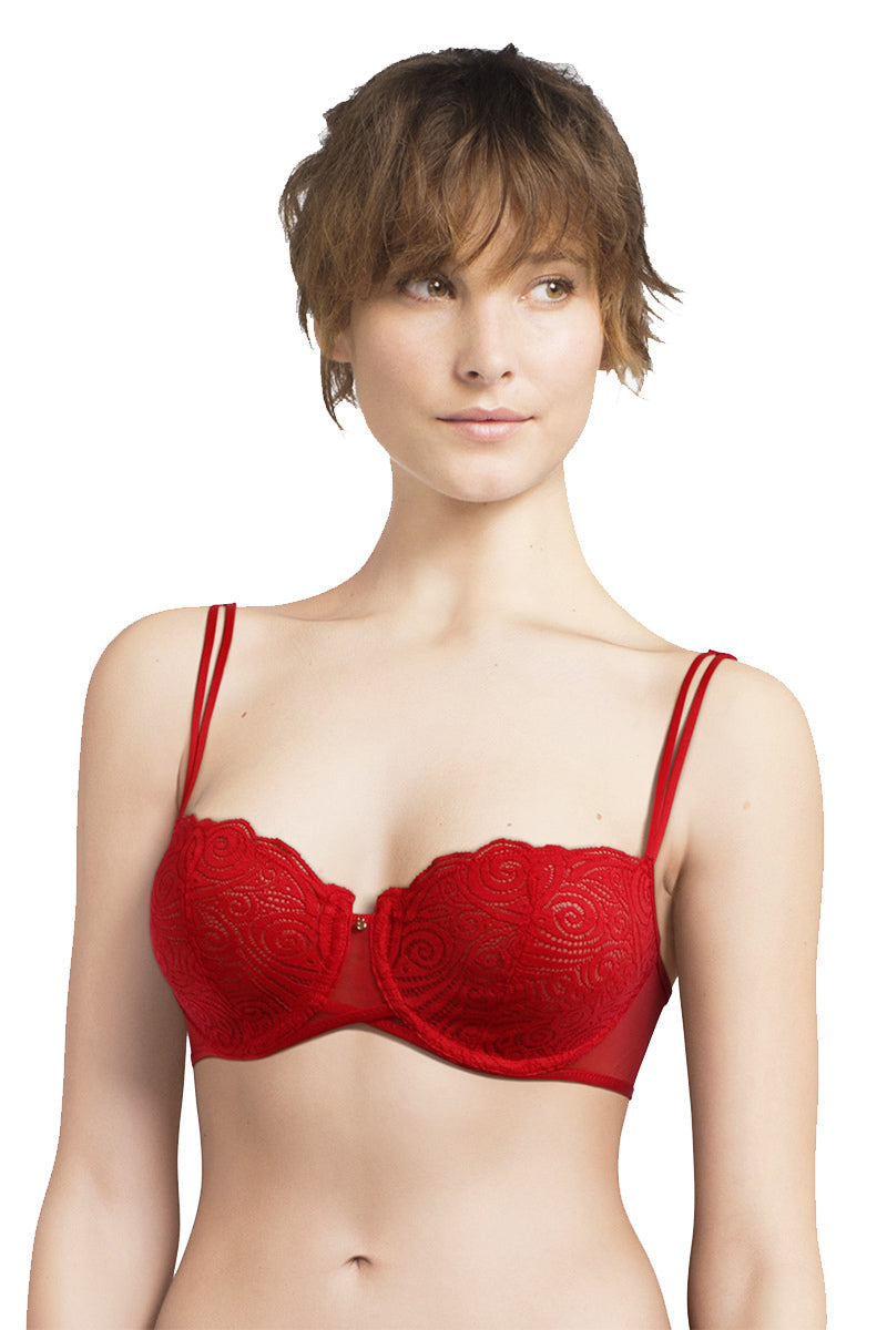 Мягкий бюстгальтер балконет 1465 Pyramide poppy red