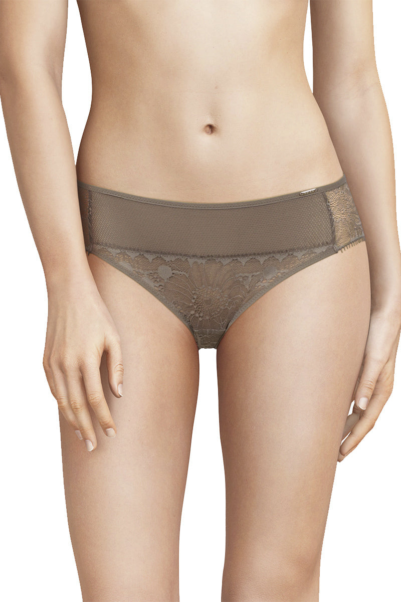 Трусики слип с кружевом 15F3 Day to night bronzed taupe