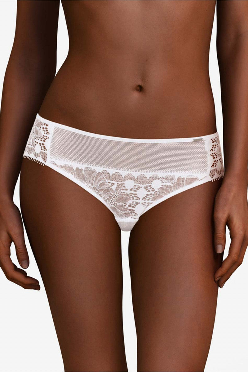 Трусики слип с кружевом 15F3 Day to night white