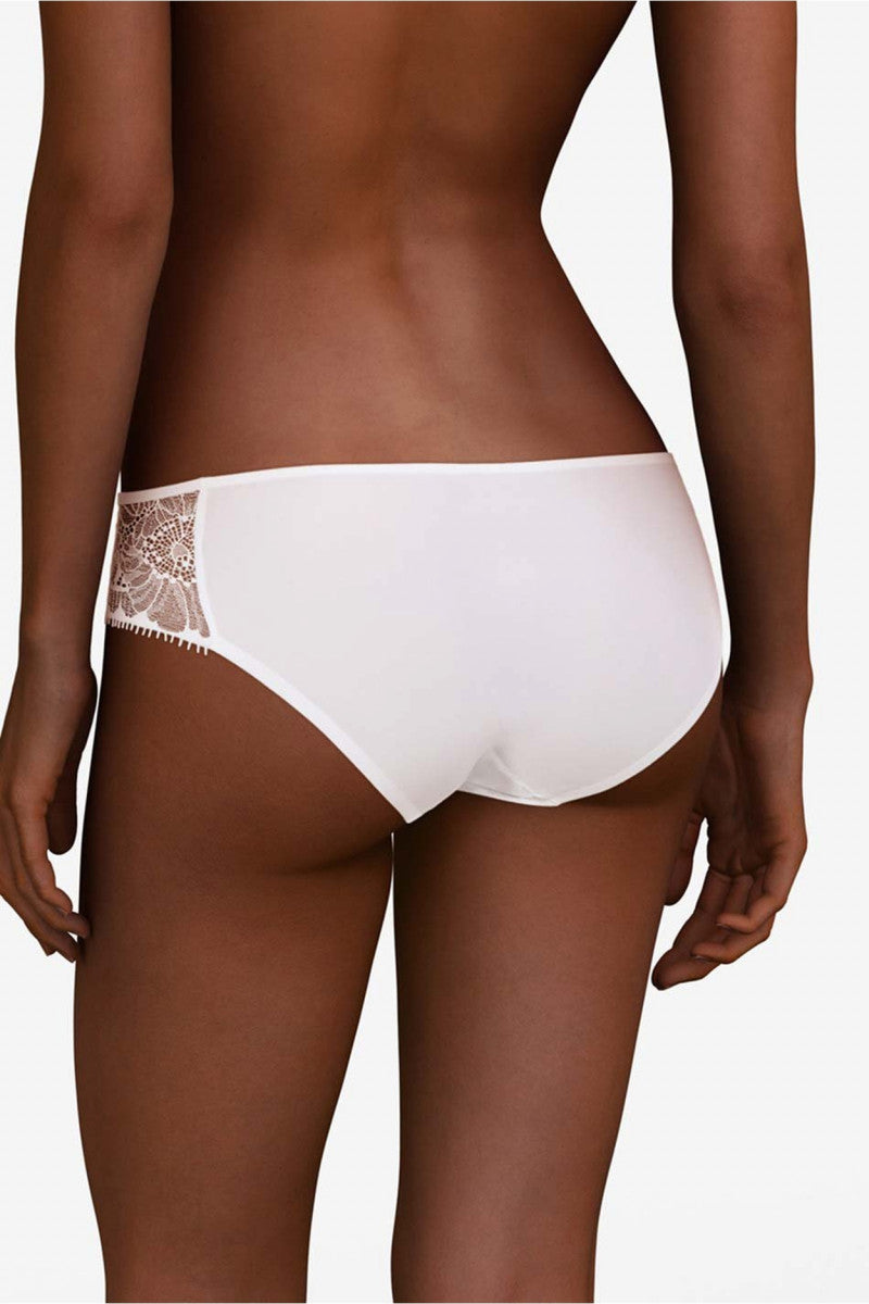 Трусики слип с кружевом 15F3 Day to night white
