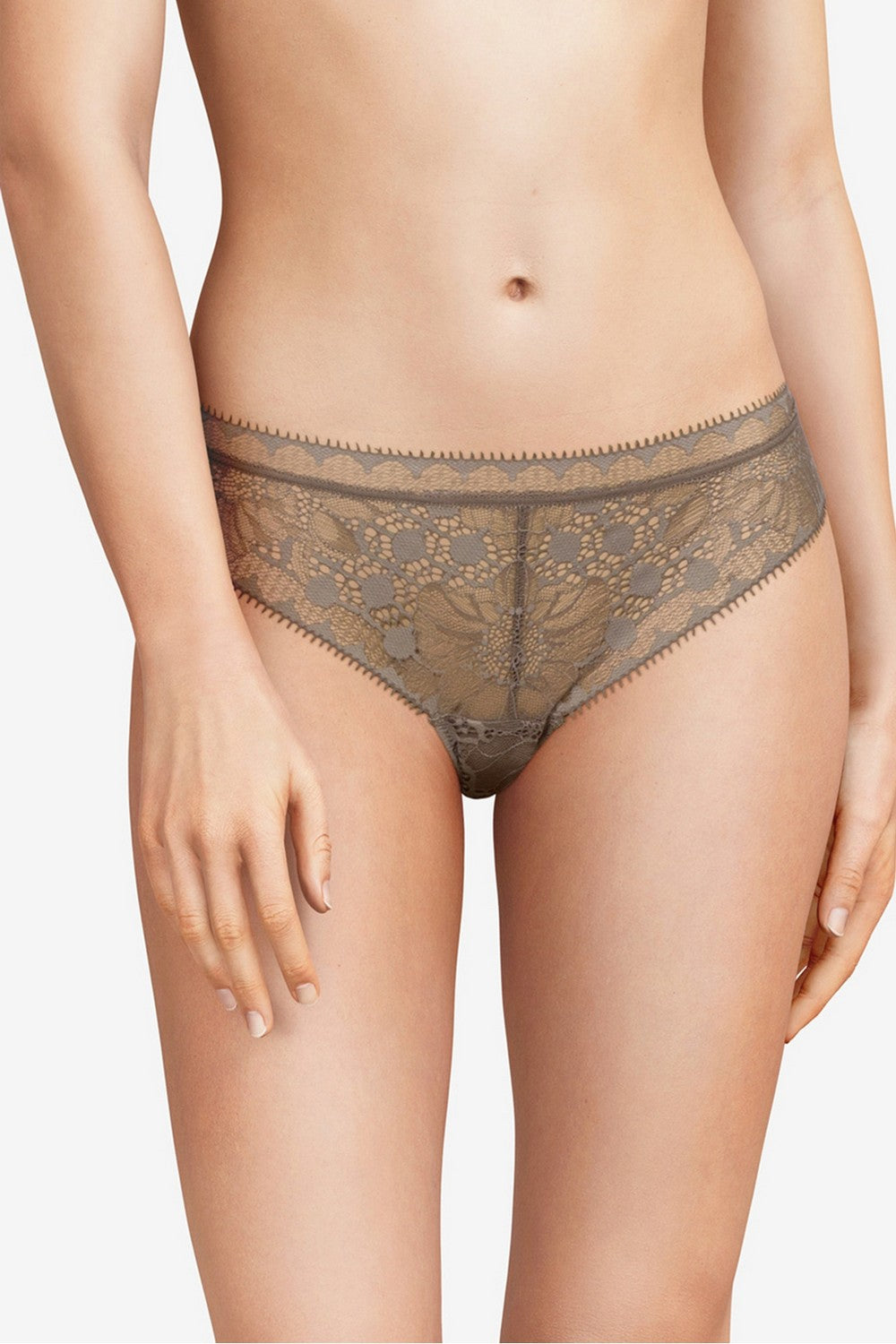 Кружевные трусики бразилиана 15F9 Day to night bronzed taupe