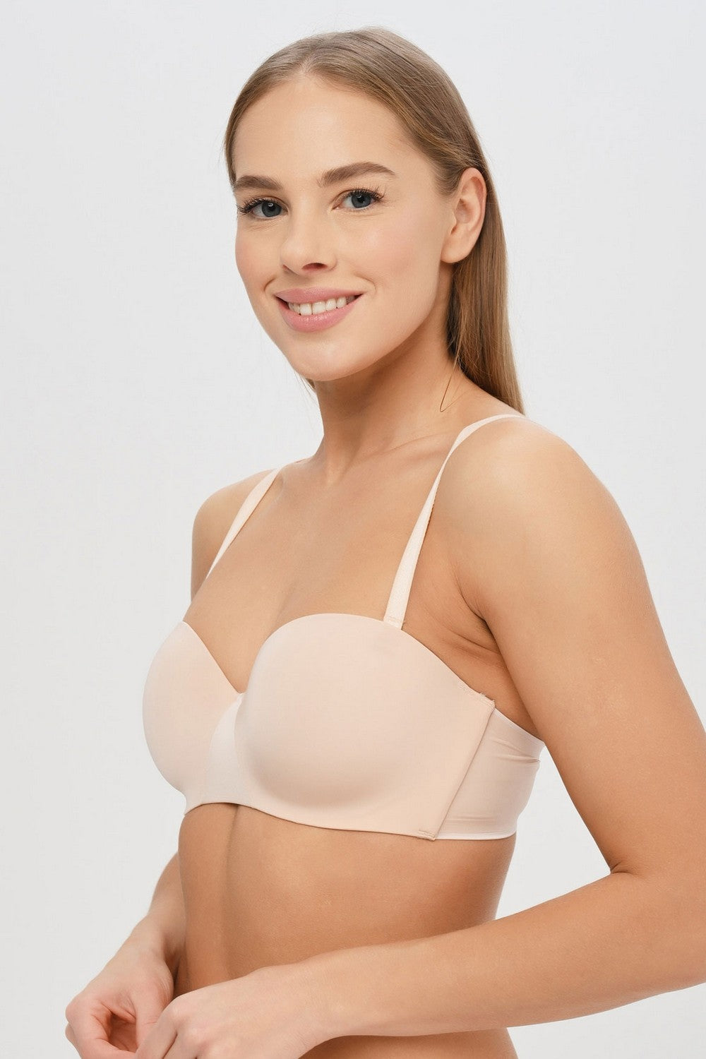 Бесшовный бюстгальтер бандо 15G5 Essentiall beige dore