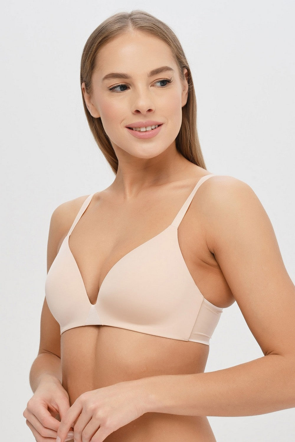 Бюстгальтер из микрофибры 15G8 Essentiall beige dore