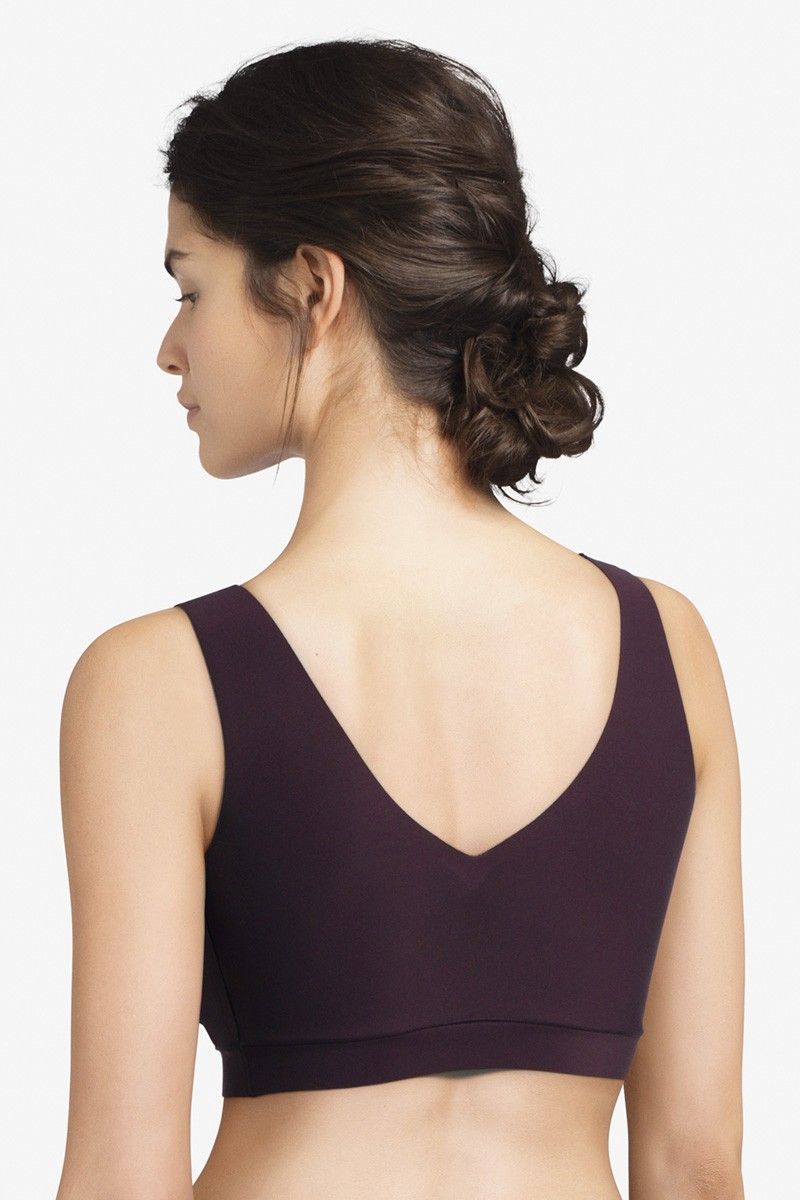 Бесшовный бра-топ 16A1 Soft stretch aubergine