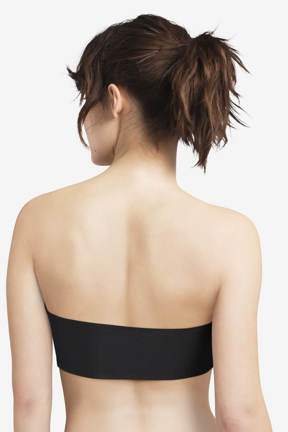 Бесшовный бюстгальтер бандо 16A3 Soft stretch black