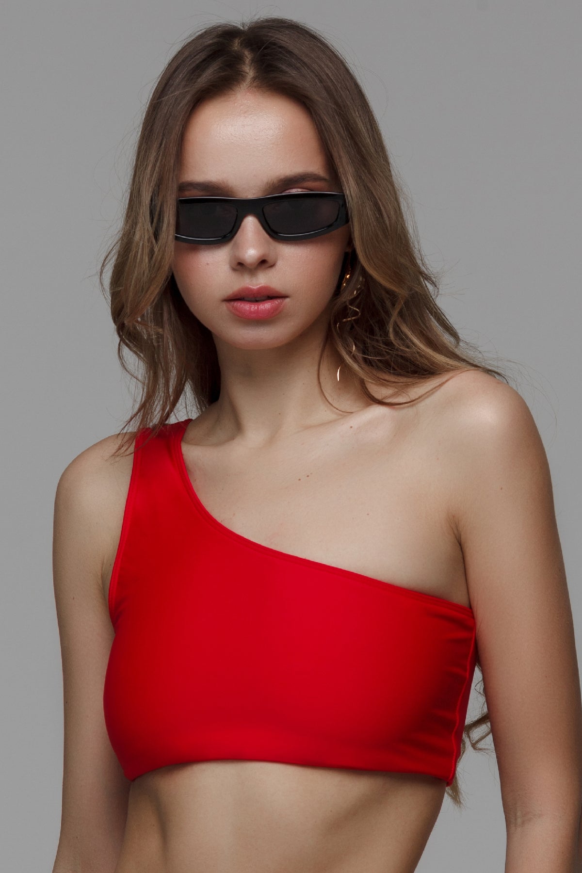 Купальный лиф на одно плечо SS19103/2 Molly red