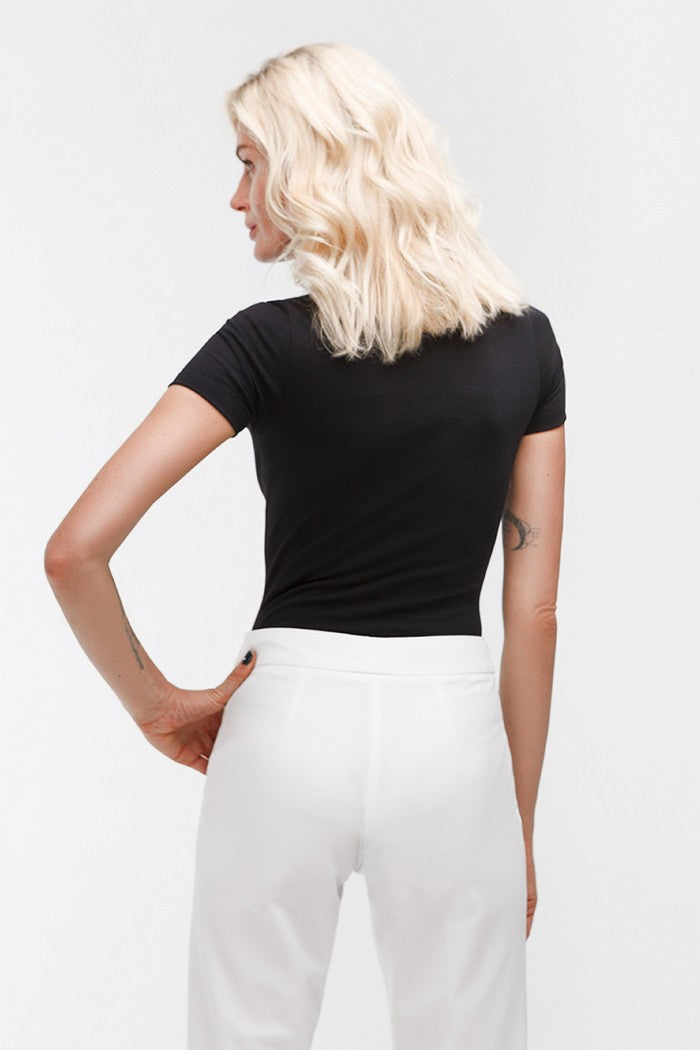 Хлопковое боди с короткими рукавами WL18303/1 Wednesday black