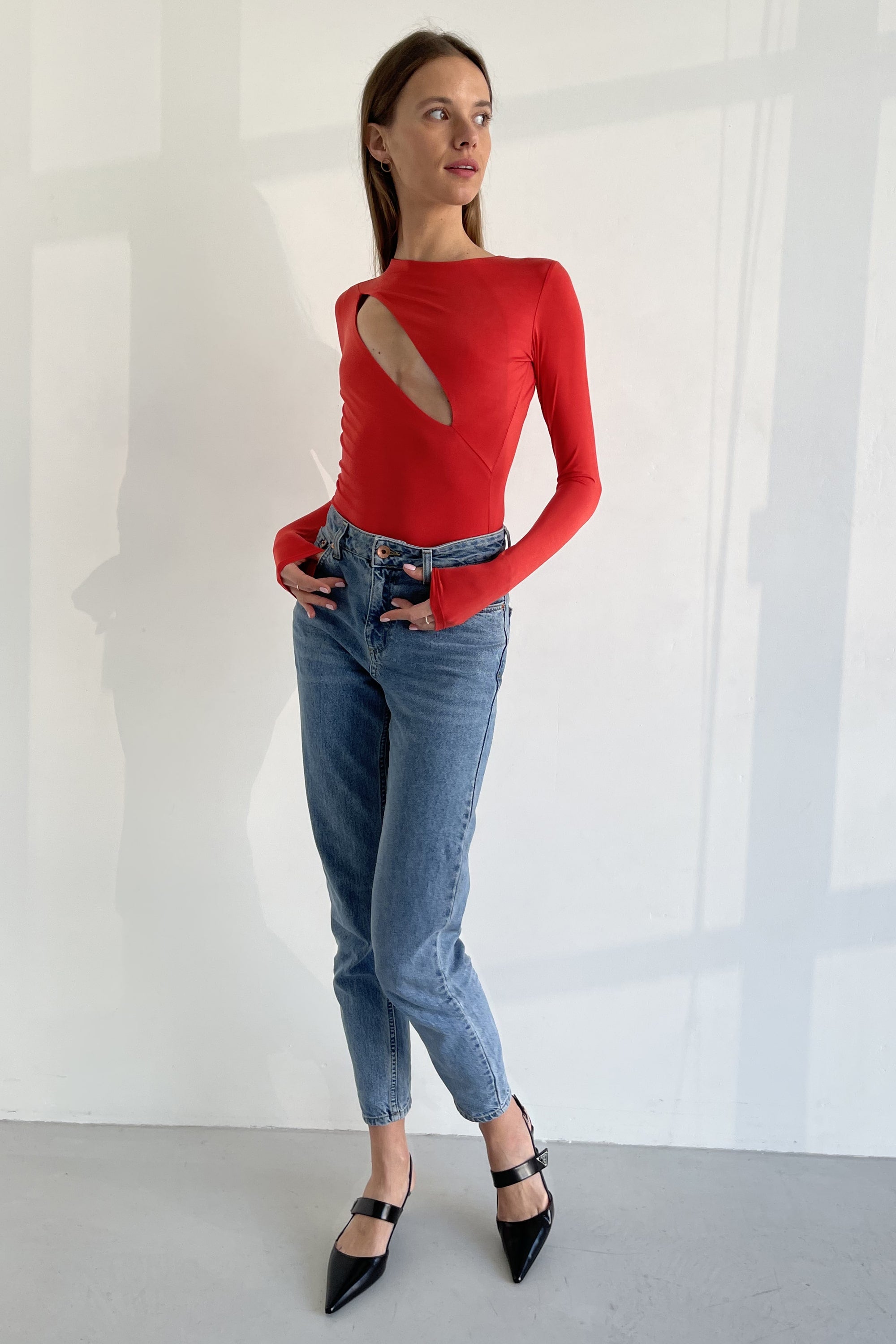 Боди из микронейлона AW22627/2 Model C red