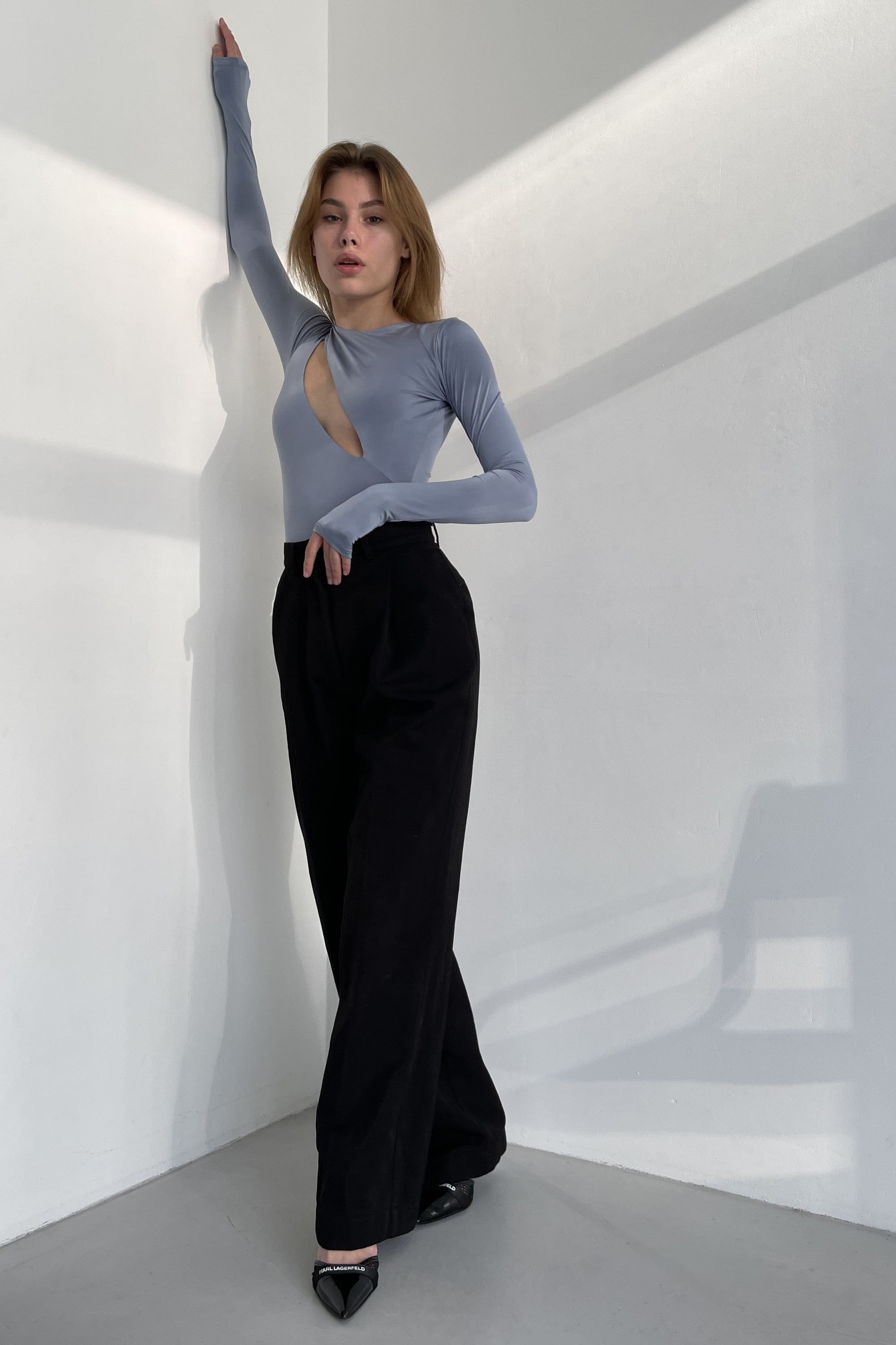 Боди из микронейлона AW22627/5 Model C light blue