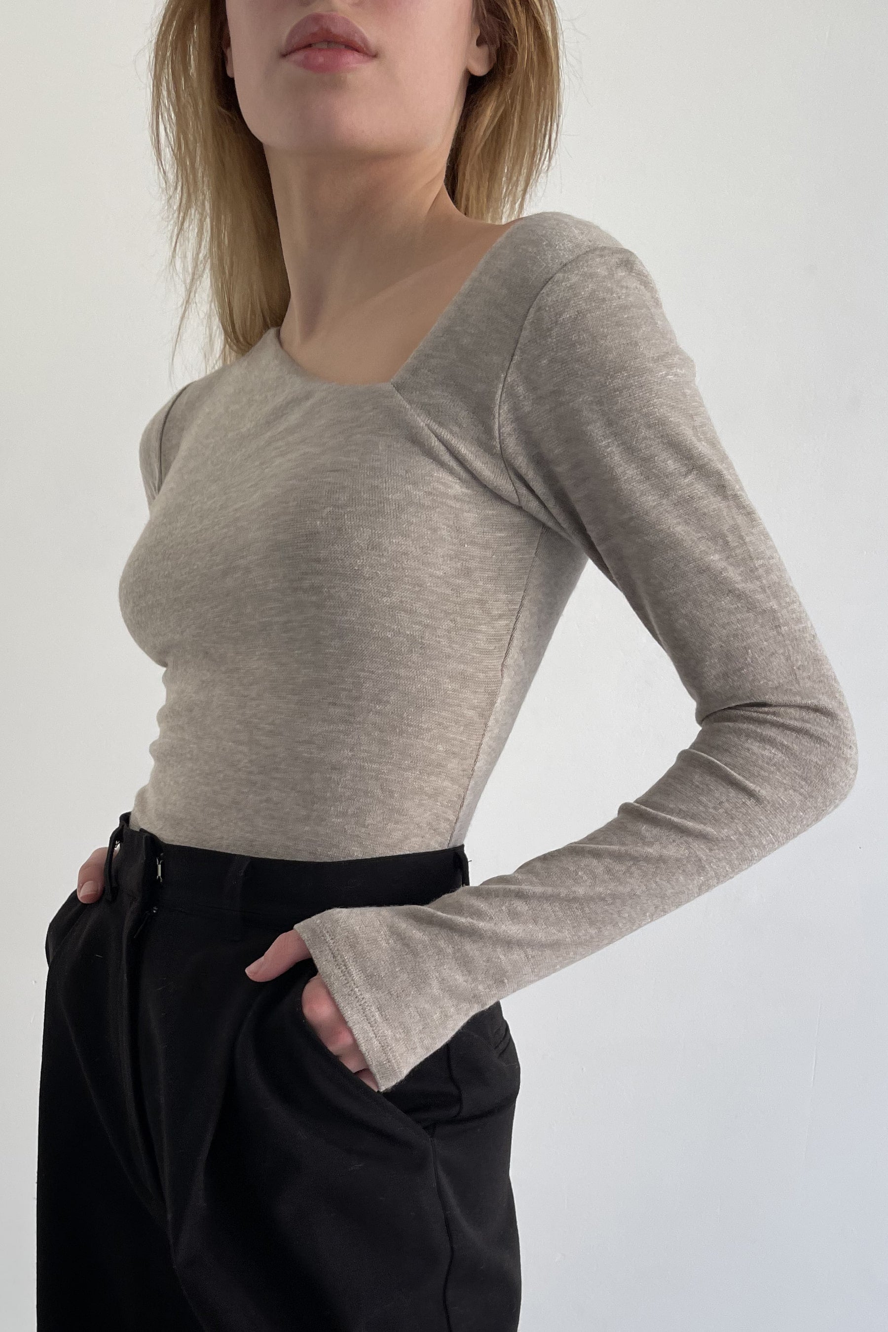 Трикотажное боди AW22628/4 Model A beige