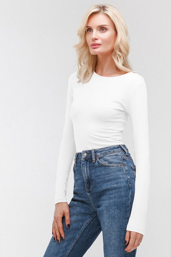 Хлопковое боди с длинными рукавами WL18304/3 Thursday white