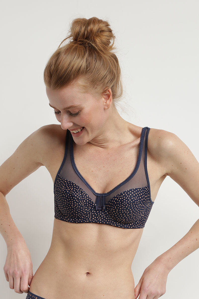 Мягкий бюстгальтер в горошек 3983 Generous impr polka