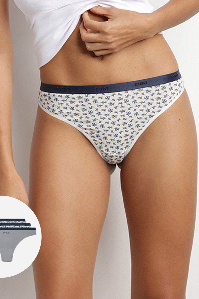 Набор хлопковых стрингов 4C19 Les Pockets Coton (3 шт.) poeme