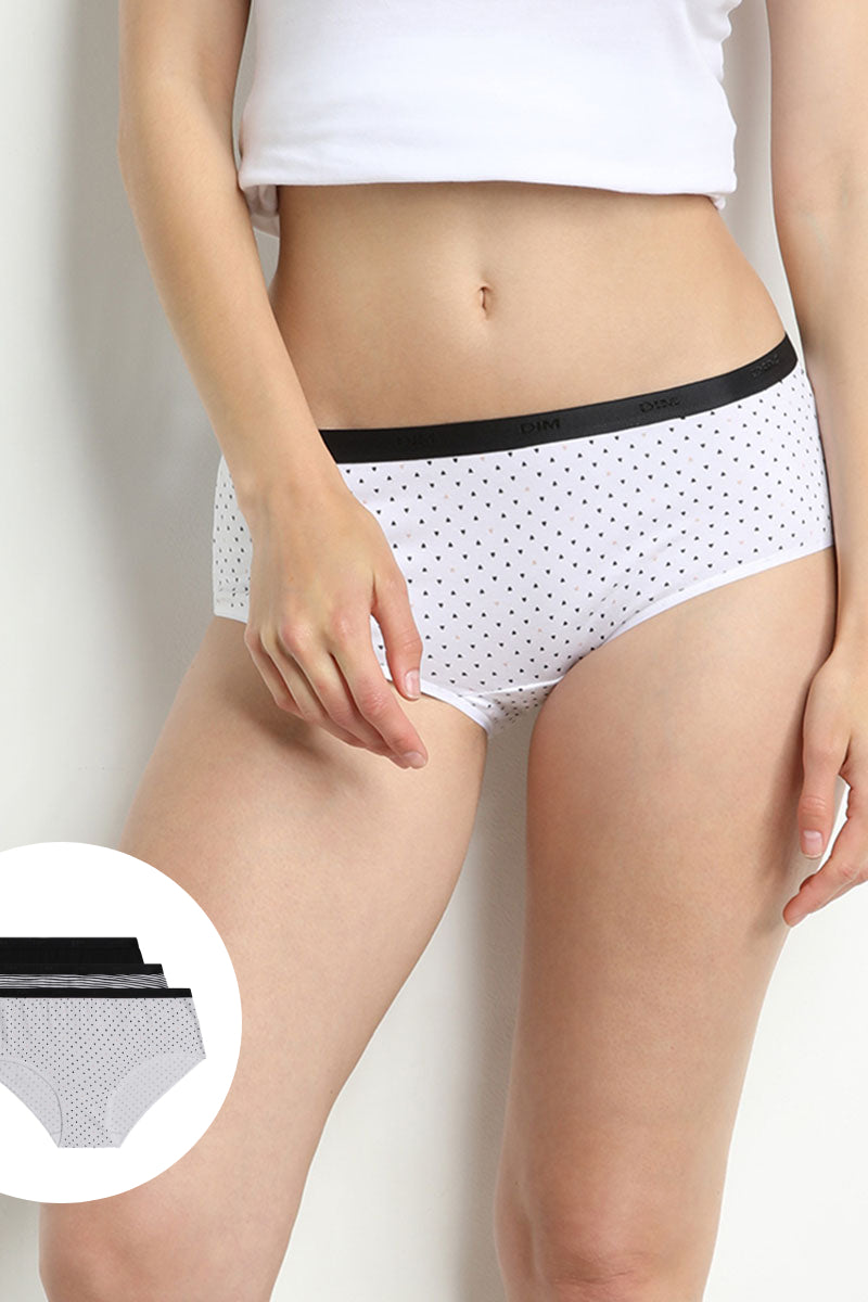 Набор хлопковых шортиков 4C20 Les Pockets Coton (3 шт) black/white