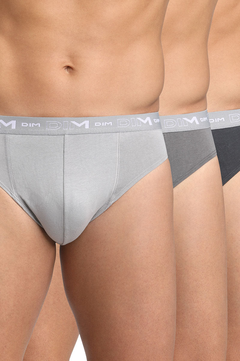 Мужские трусы слип из хлопка 6595 MPK (3 шт.) acier/gris f/gris gr