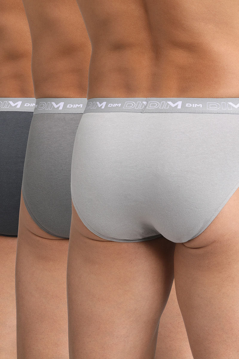 Мужские трусы слип из хлопка 6595 MPK (3 шт.) acier/gris f/gris gr