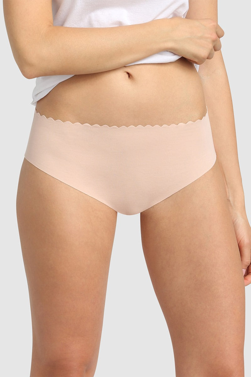 Бесшовные трусики из хлопка D05DR Body Touch (2 шт.) chocolate/skin rose