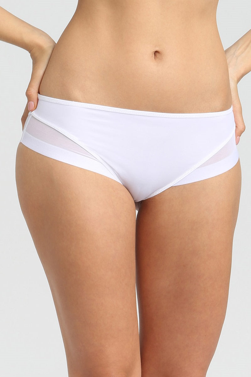 Трусики слип с микросеткой D0A63 Generous blanc