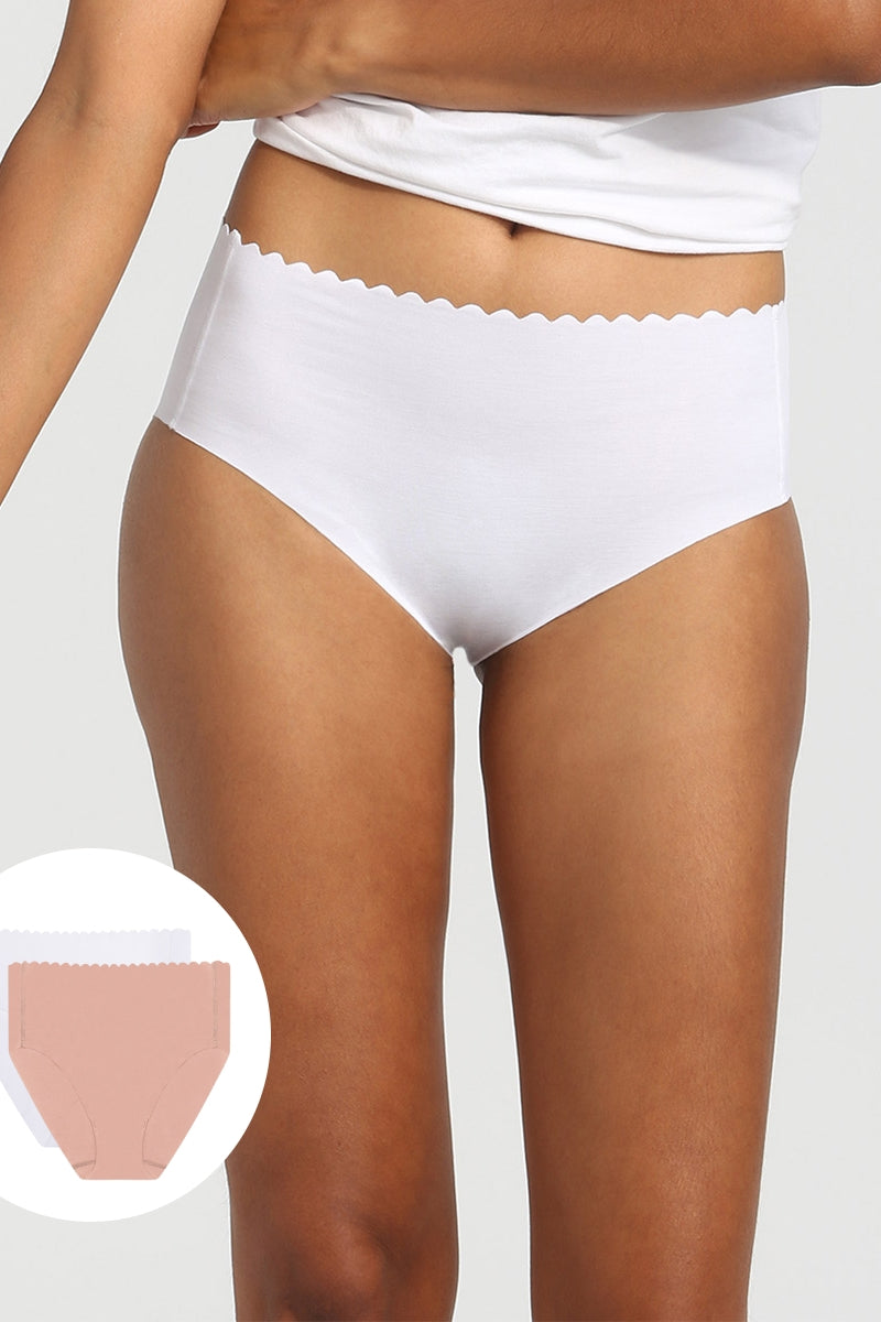 Бесшовные трусики слип D0A6L Body Touch (2 шт.) blanc/skin