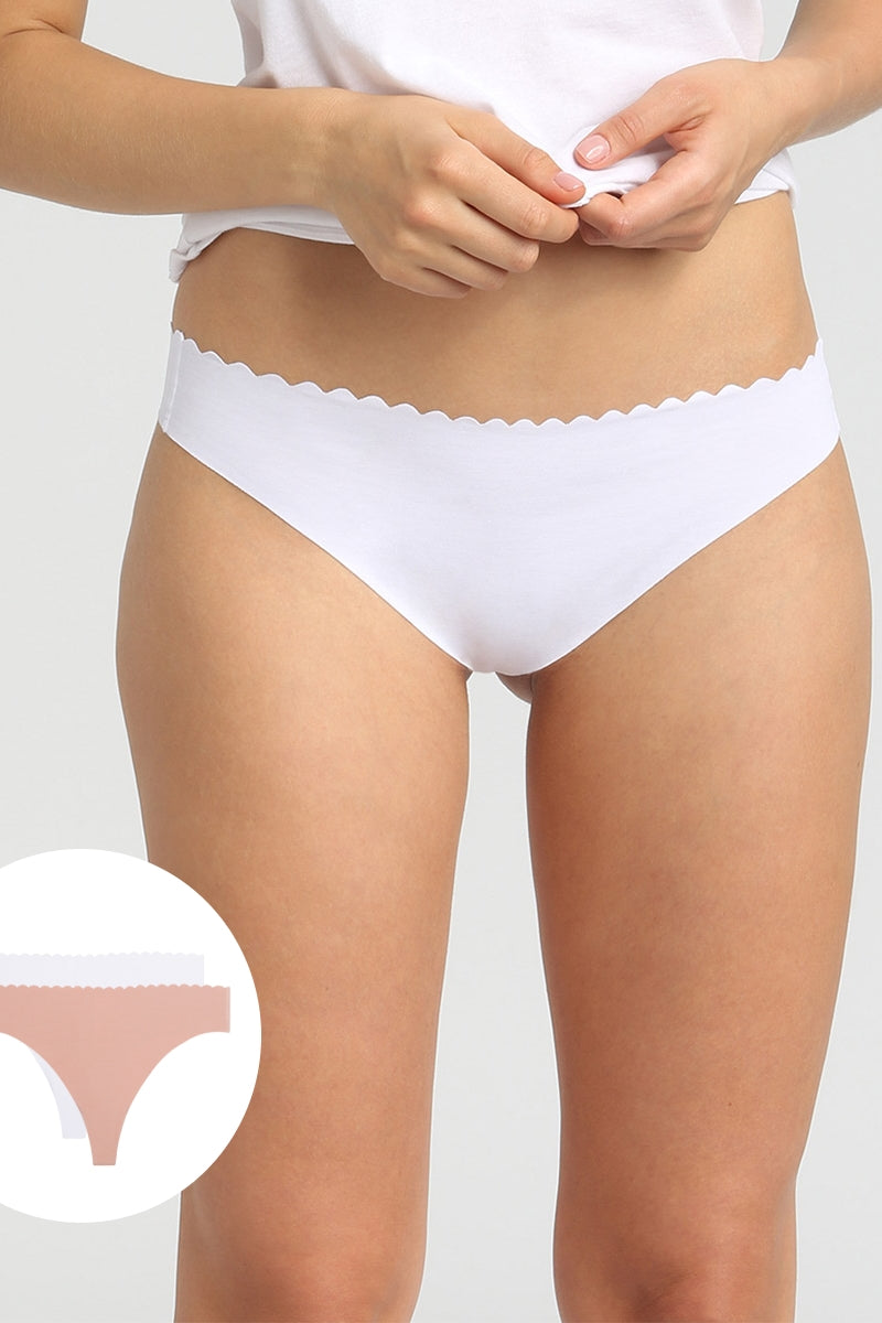 Бесшовные стринги D0A6M Body Touch (2 шт.) blanc/skin