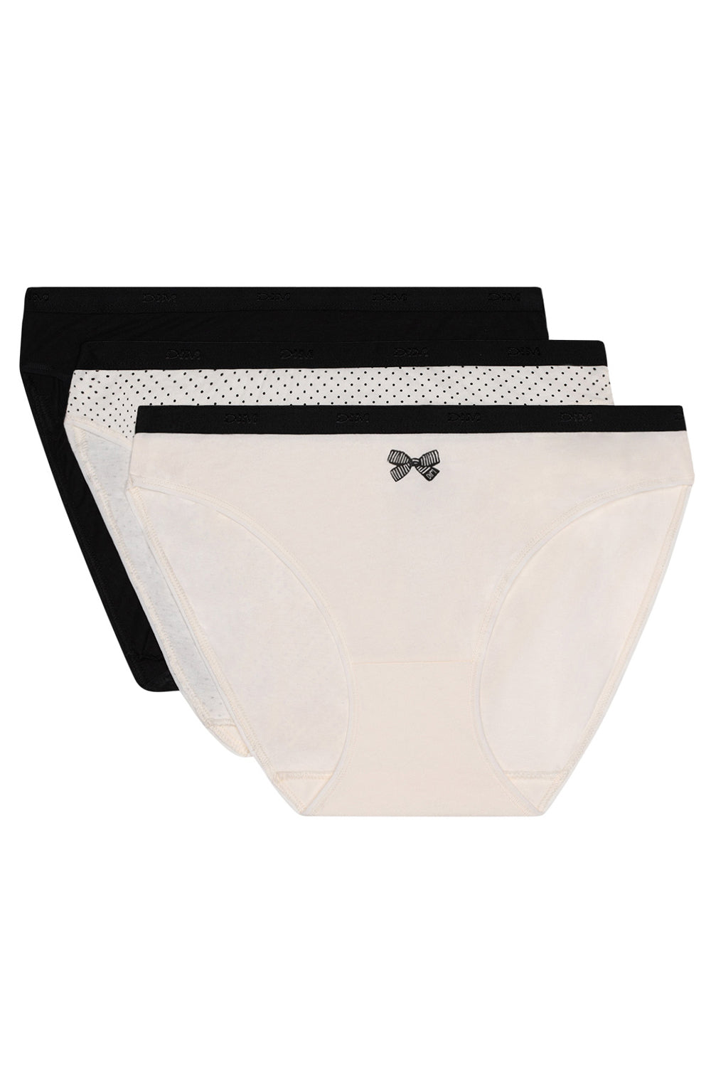 Набор хлопковых слипов 4C17 Les Pockets Coton noeud noir (3 шт.)