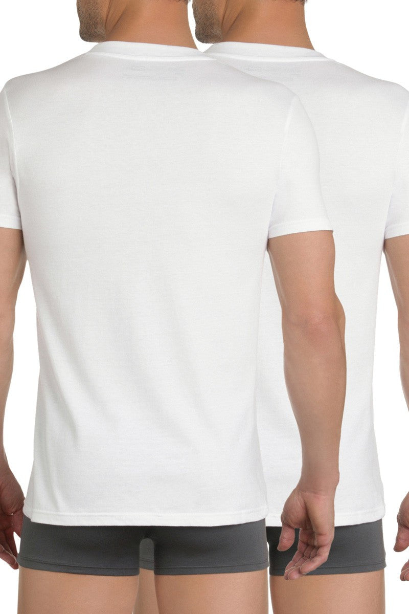 Хлопковая мужская футболка D00DM (2 шт.) white