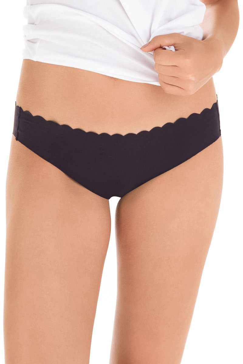 Бесшовные трусики слип из хлопка D04NR (2 шт.) Body Touch noir/blanc