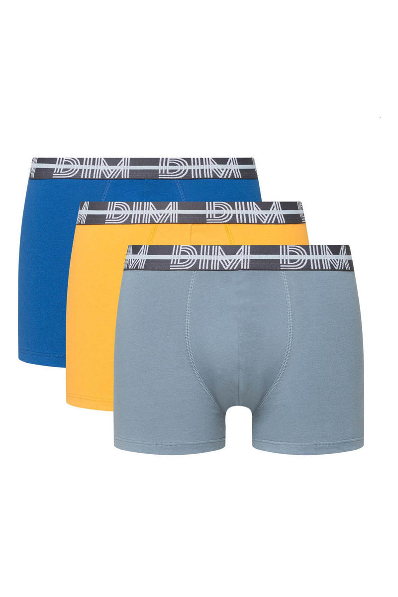 Мужские трусы шорты D01QU 3D Flex Powerful (3 шт.) gris/jaune/bleu