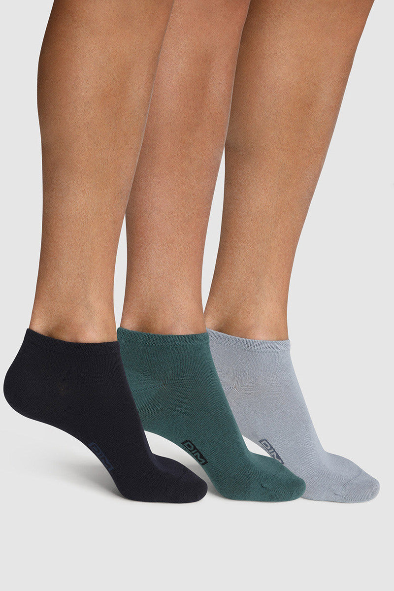 Мужские носки из хлопка D054D (3 пары) ecume/vert/bleu