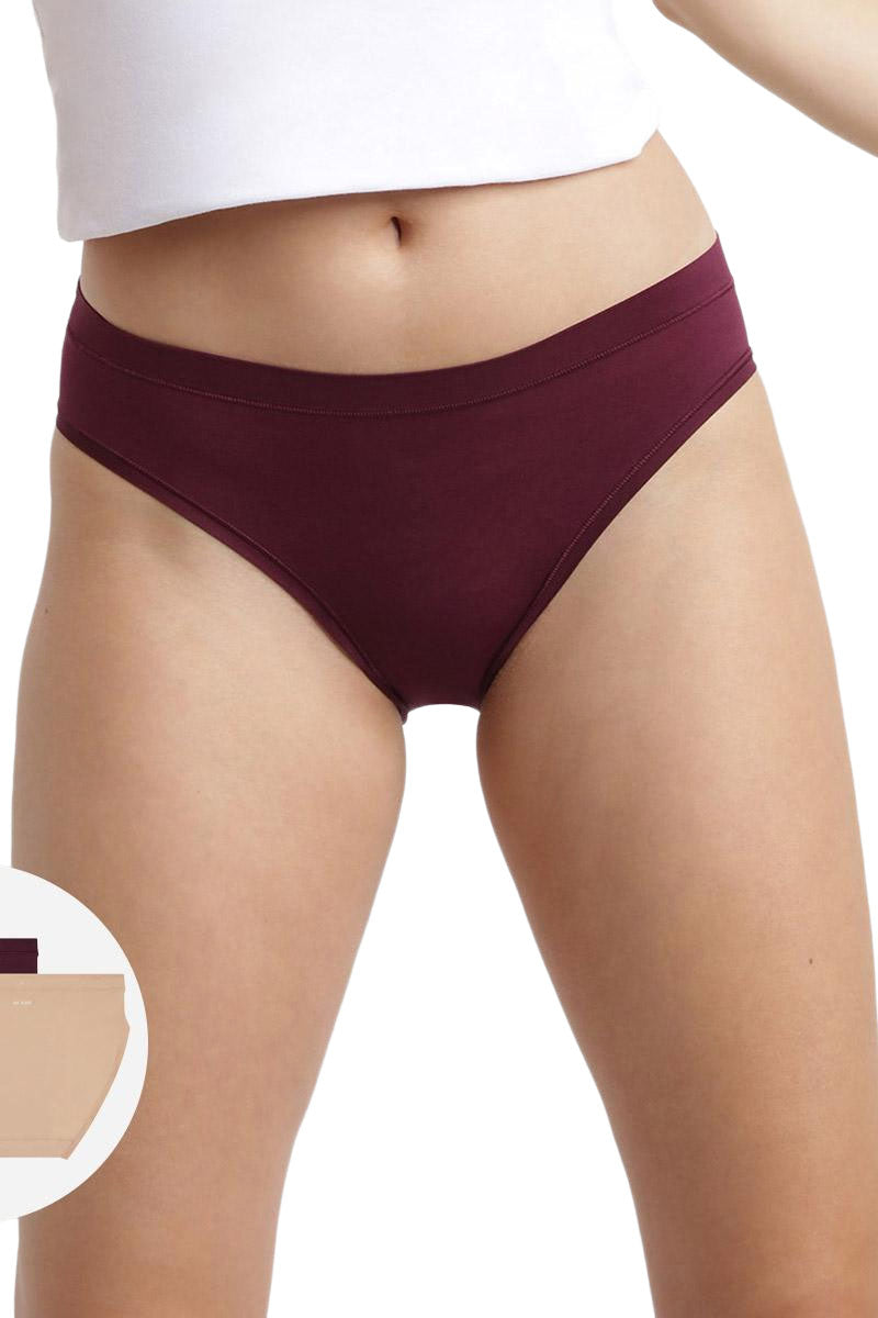 Бесшовные трусики слип D06W6 Body Mouv (2 шт.) violet/skin