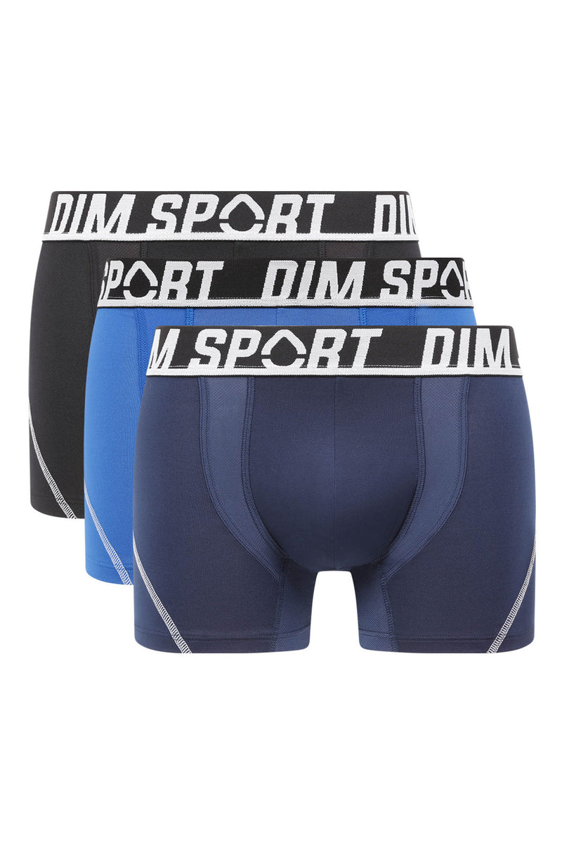 Мужские трусы шорты D08EW Sport micro (3 шт.) noir/bleu