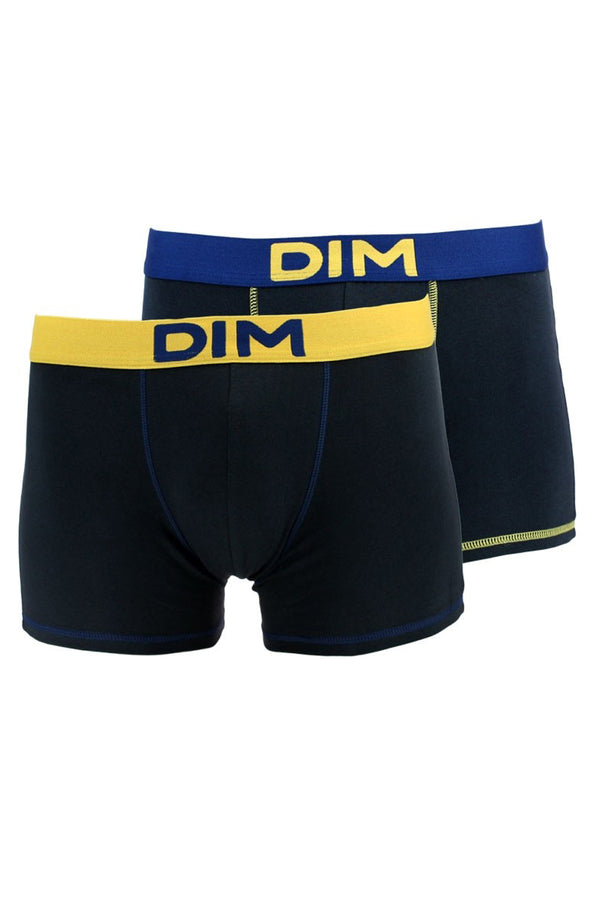 Мужские трусы шорты из хлопка D005D Mix&Colors yellow/blue (2 шт.)