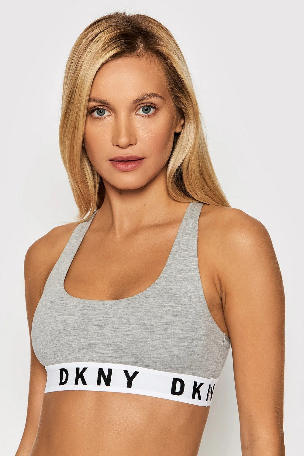 Топ с брендированной резинкой DK4519 heather grey