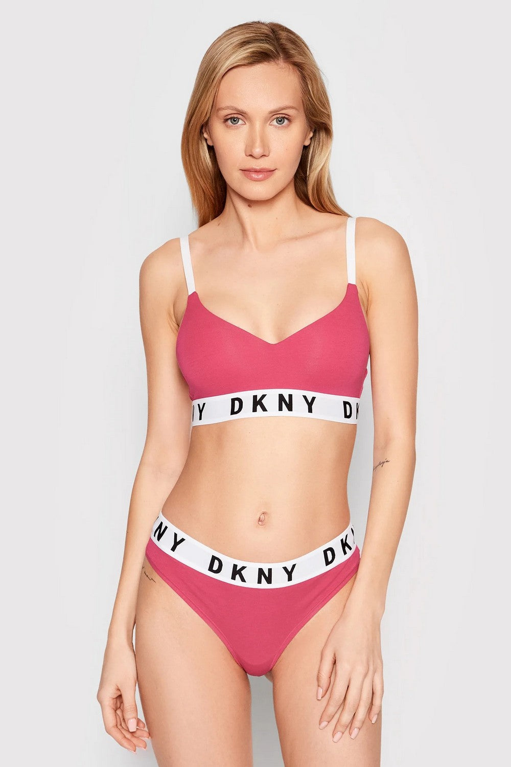 Топ с брендированной резинкой DK4518 raspberry