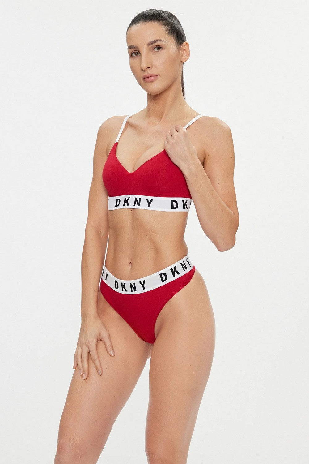 Трусики стринг с логотипом DK4529 cherry