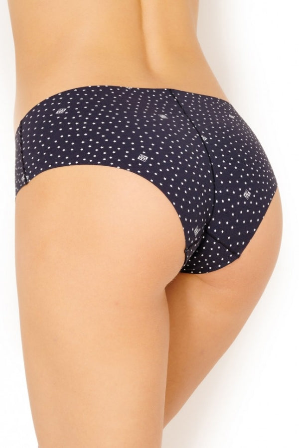 Бесшовные трусики слип DK5028 black/white/st