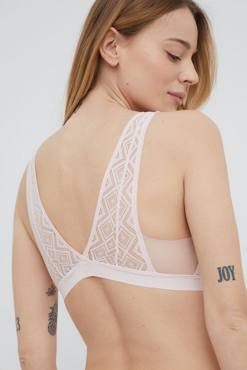 Кружевной бралет без косточек DK7596 pearl cream