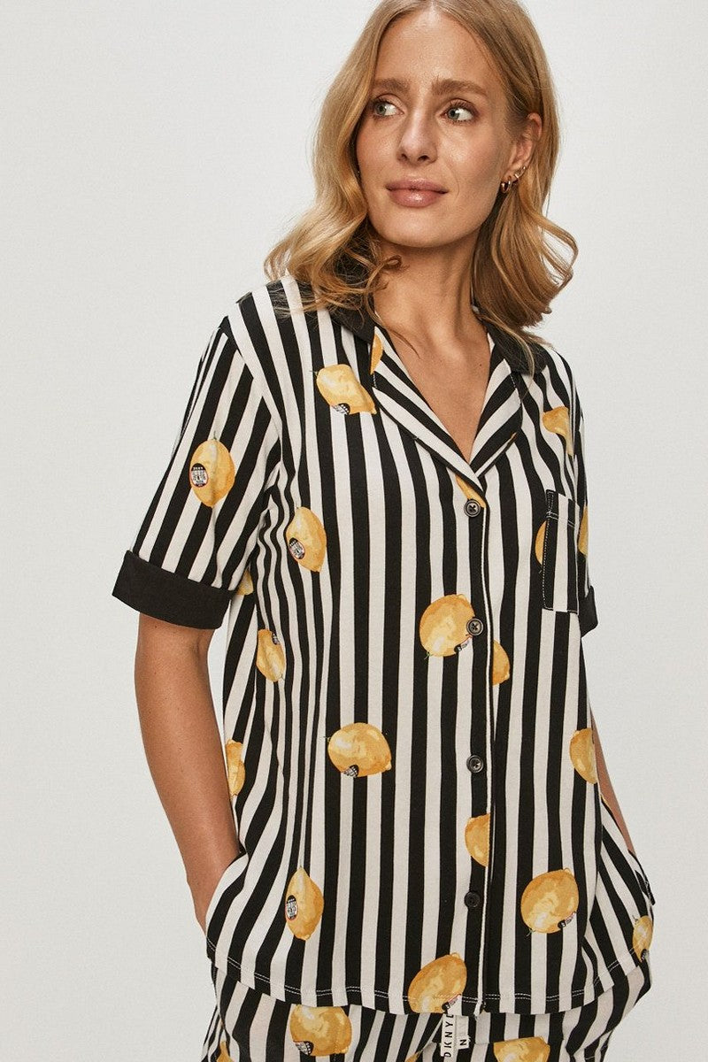 Хлопковая пижама с принтом YI2922473 black stripe